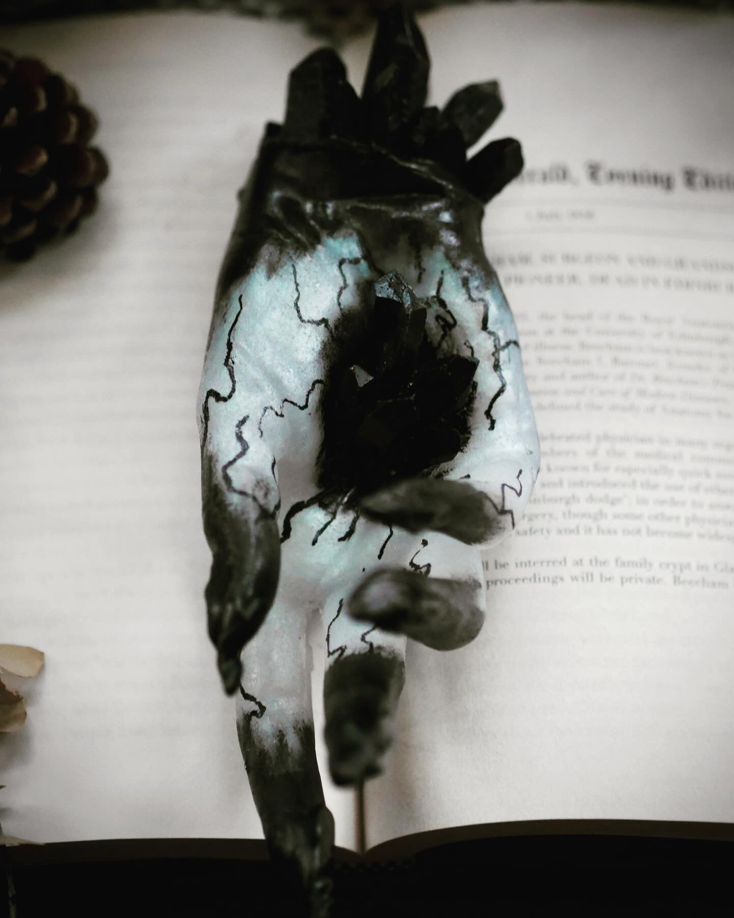 Norwegian Woods Nouveau β Crystal Witch Hand Sculpture