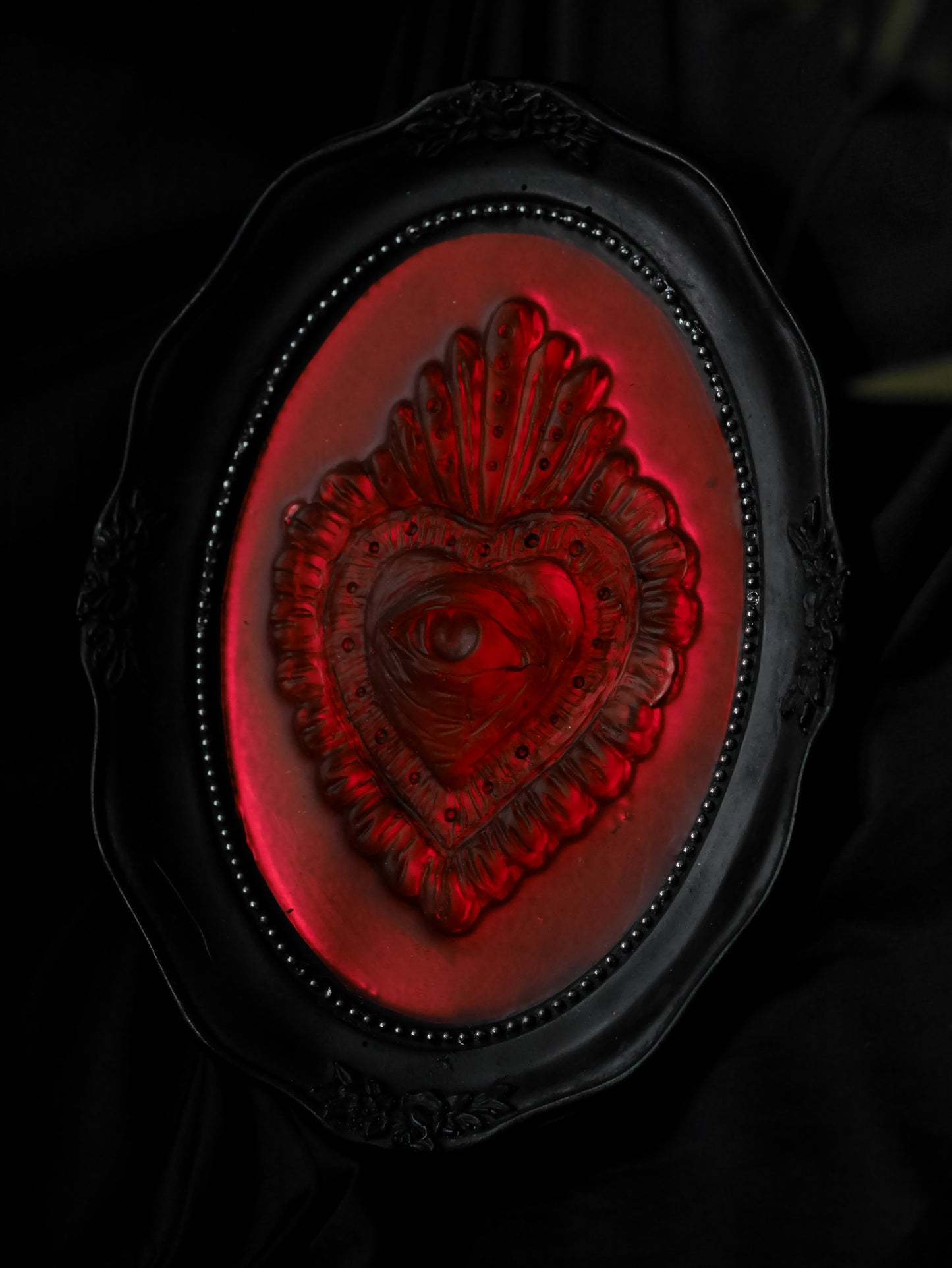 Smoke & Mirrors All Seeing Sacred Heart Wall Plaque Sculpture