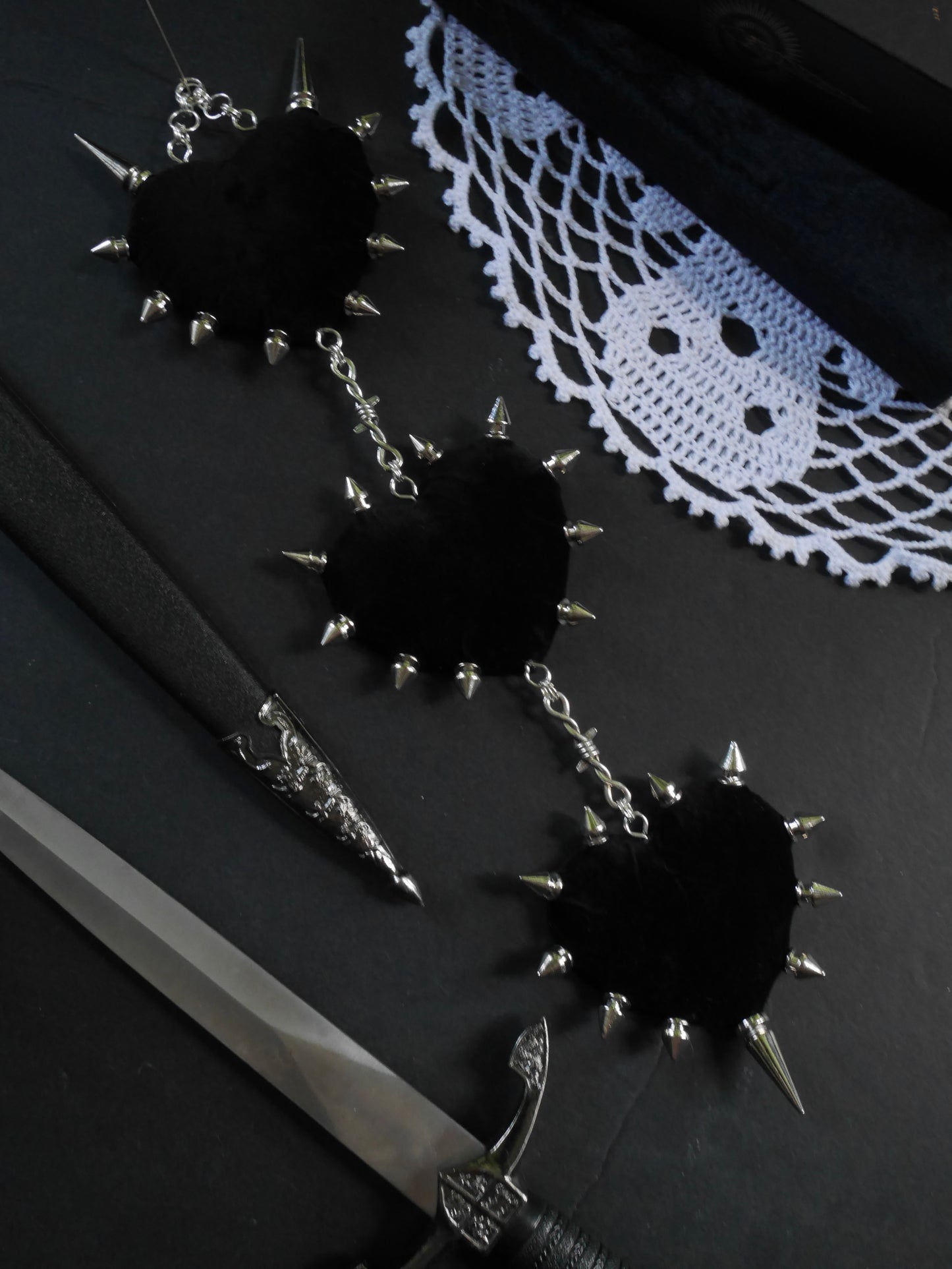 Heart + Chains — Large Velvet Wall Hanging