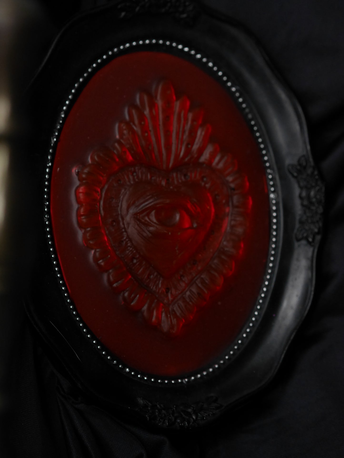 Smoke & Mirrors All Seeing Sacred Heart Wall Plaque Sculpture