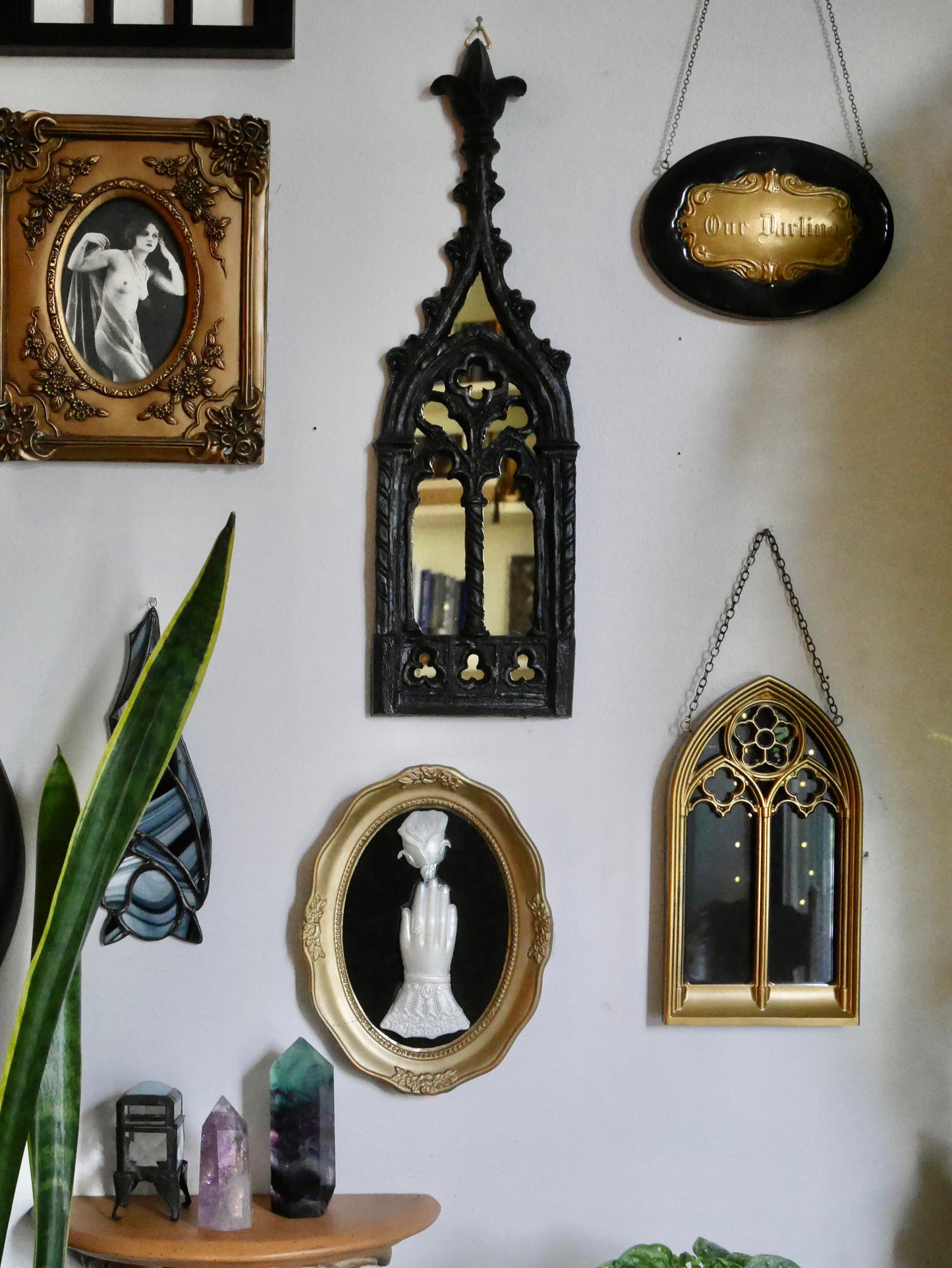 *New Improved Design* Gothic Spires - Black and Gold Acrylic Mirror