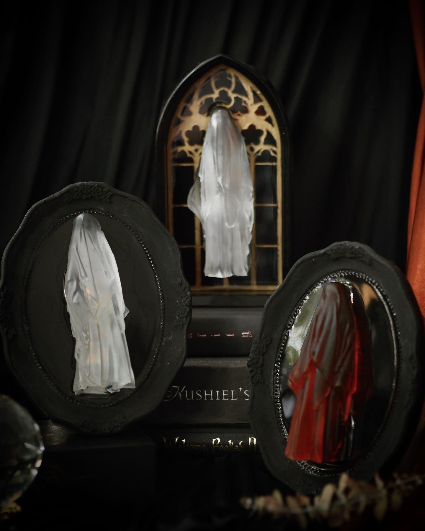 The Red Spectre – Ghost in Ornate Frame – Wall Art