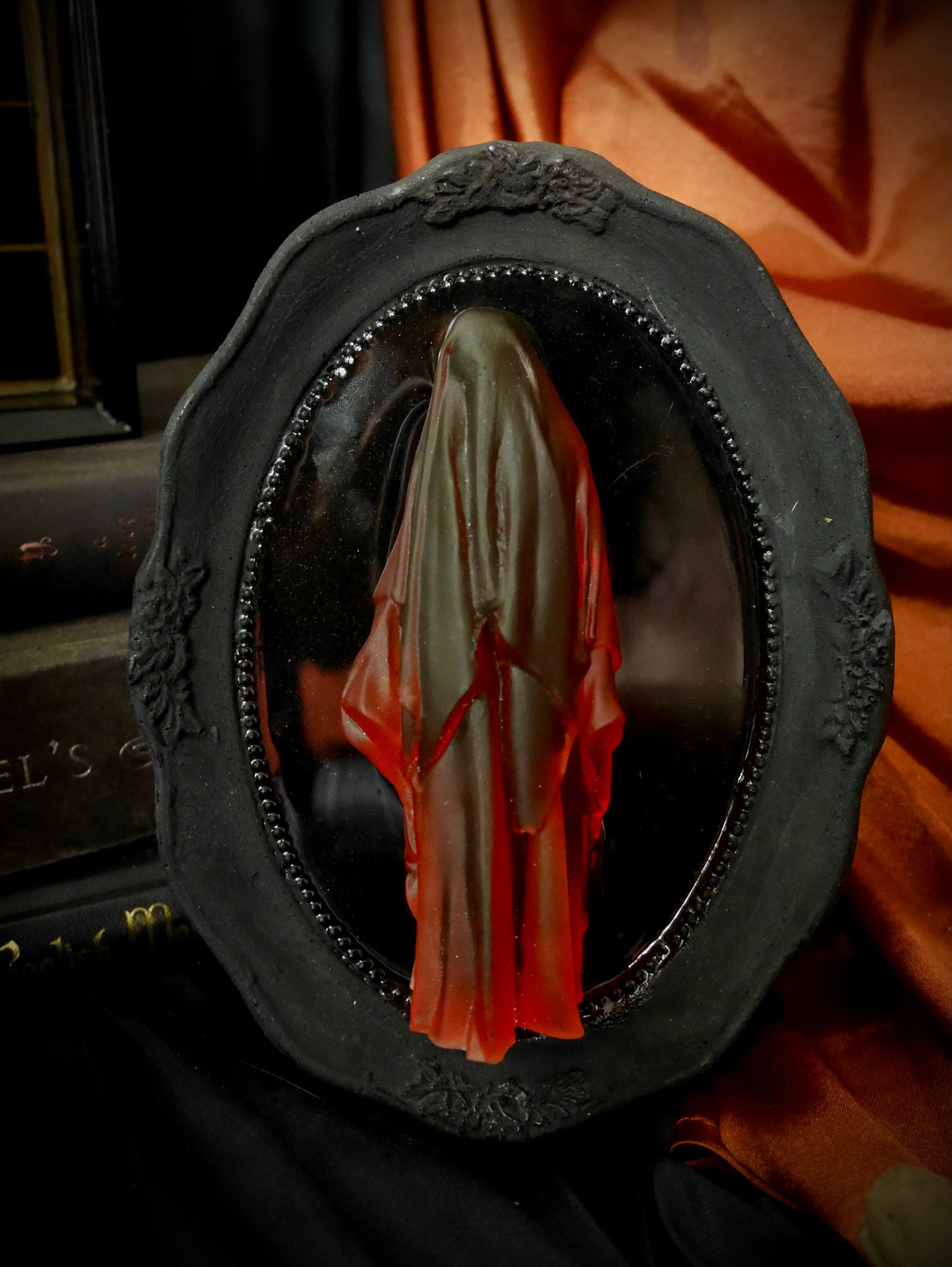The Red Spectre – Ghost in Ornate Frame – Wall Art