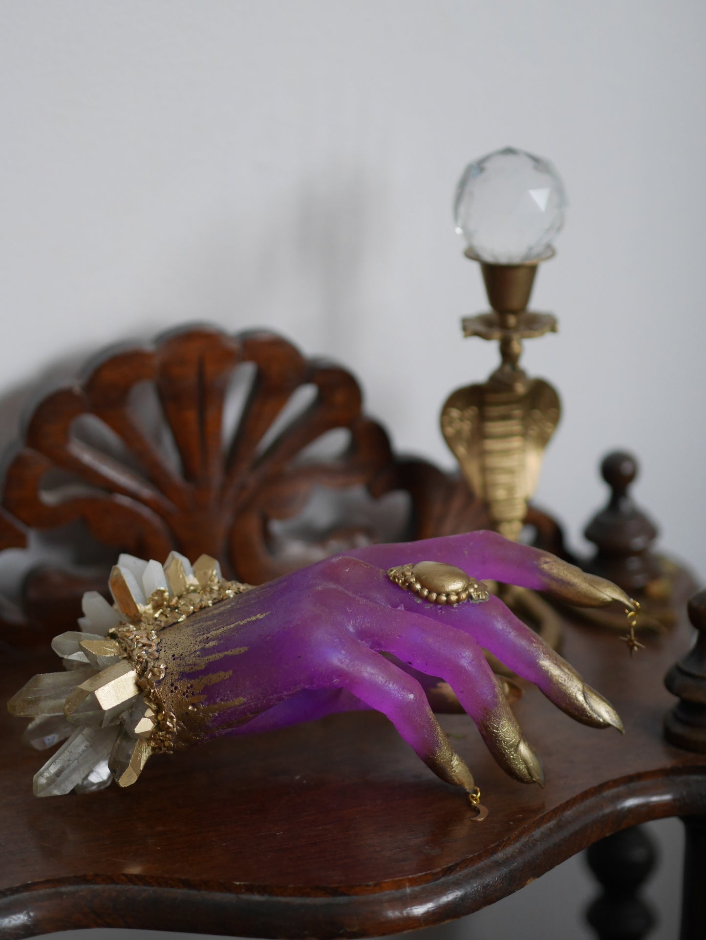 Encrusted — Crystal Witch Hand Sculpture