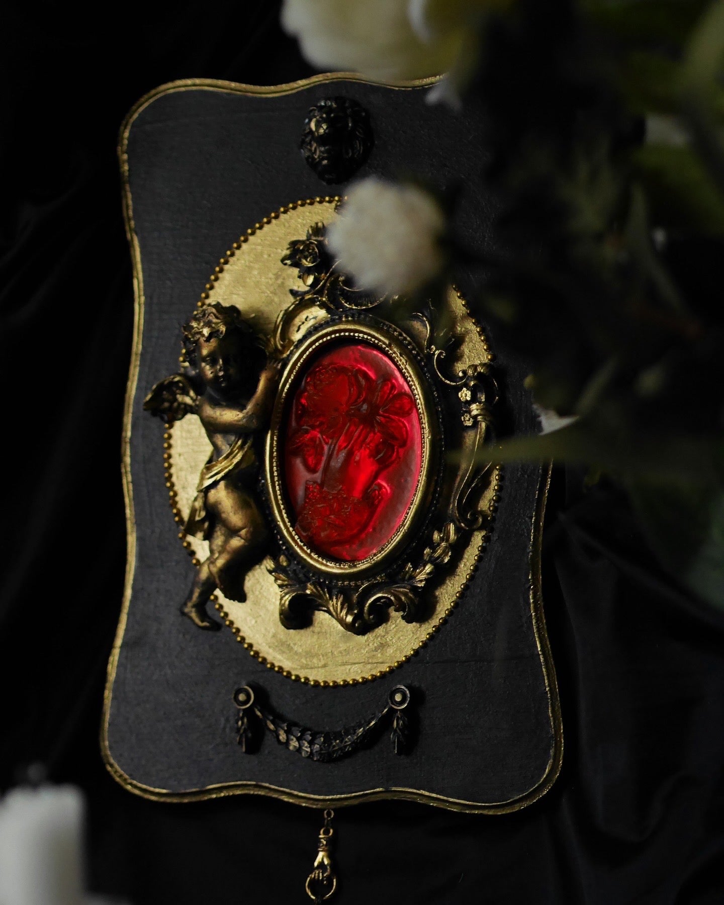 Smoke & Mirrors Sweet Cherub Victorian Hand Wall Sculpture