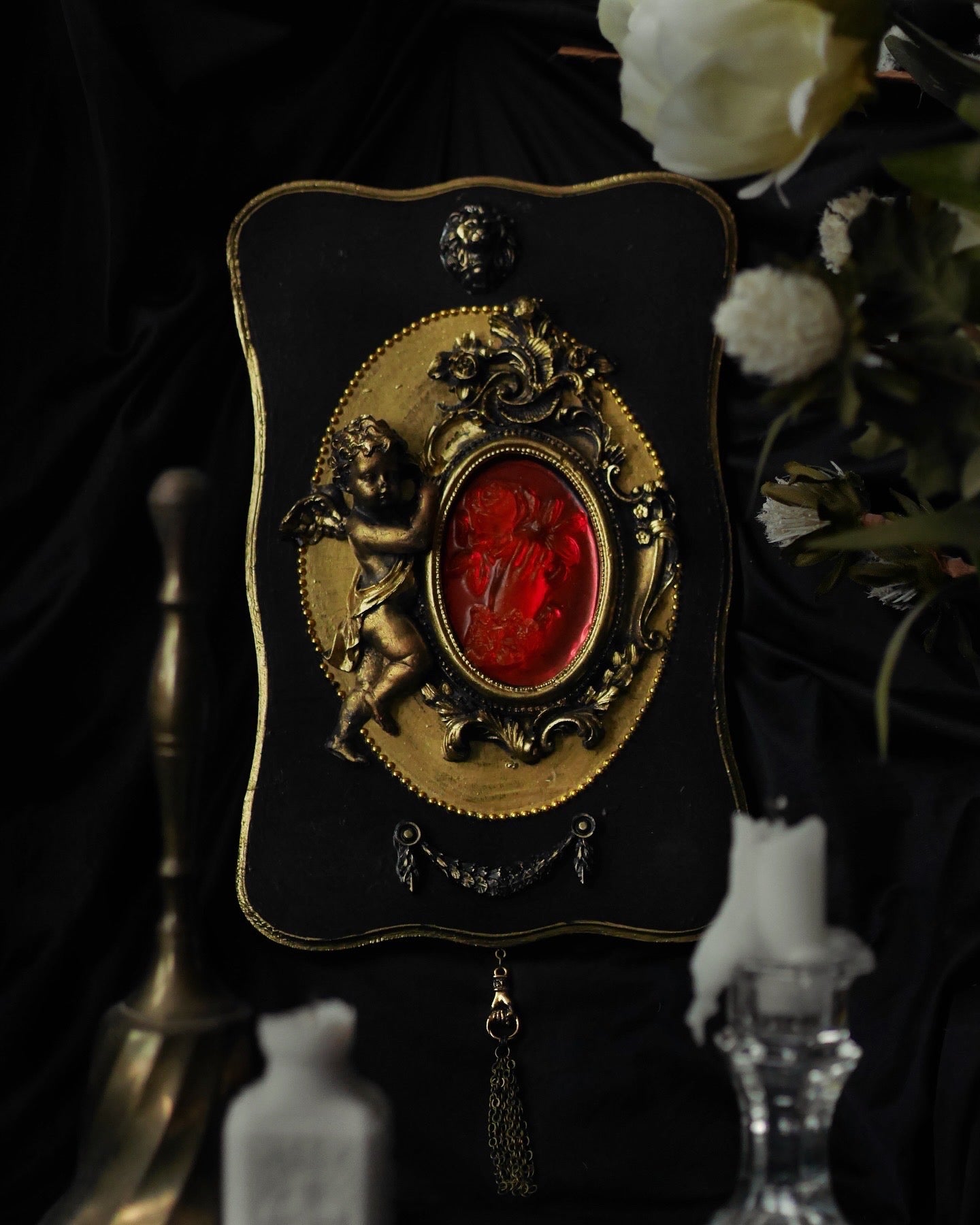 Smoke & Mirrors Sweet Cherub Victorian Hand Wall Sculpture