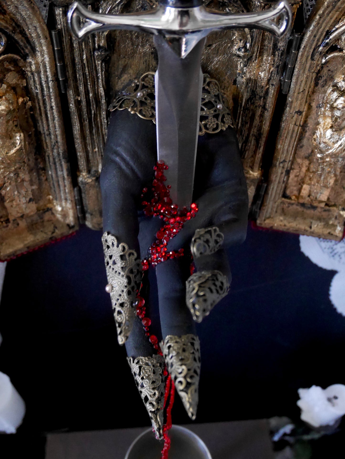 She Reaches Out to She - Hand and Dagger Wall Sculpture