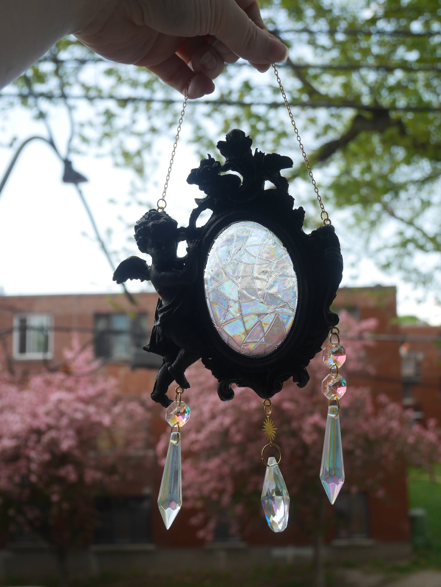 Gothic Cherub Frame Sun Catcher