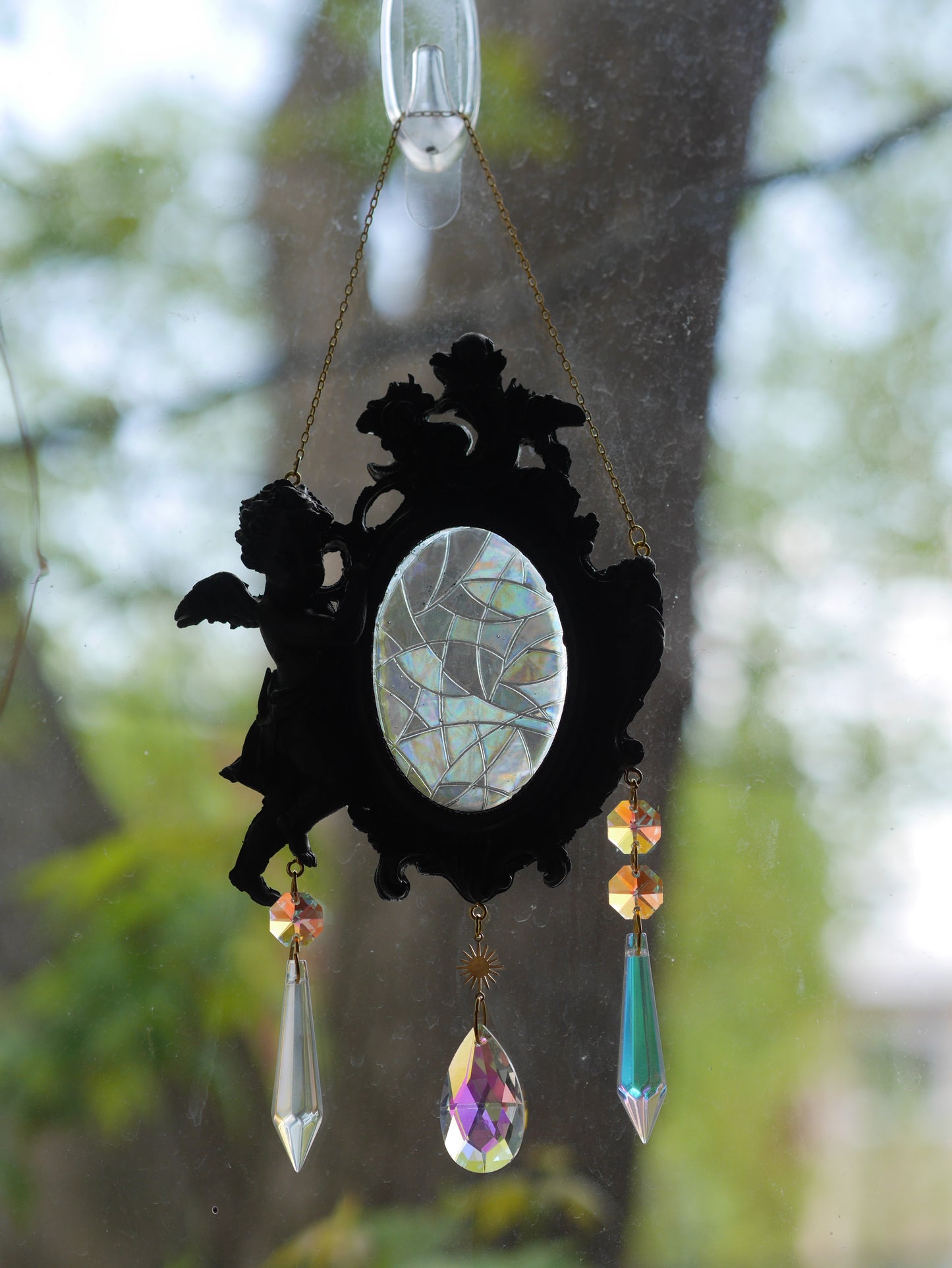 Gothic Cherub Frame Sun Catcher