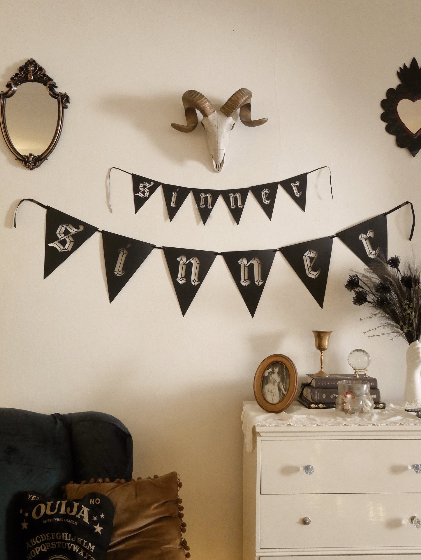 Sinner - Paper Pennant Letter Banner