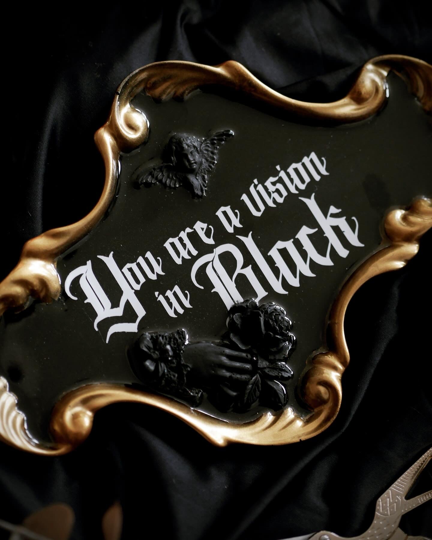 You Are A Vision In Black – Wall Plaque