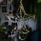 Glass Beaded Spiderweb Sun Catcher - Star