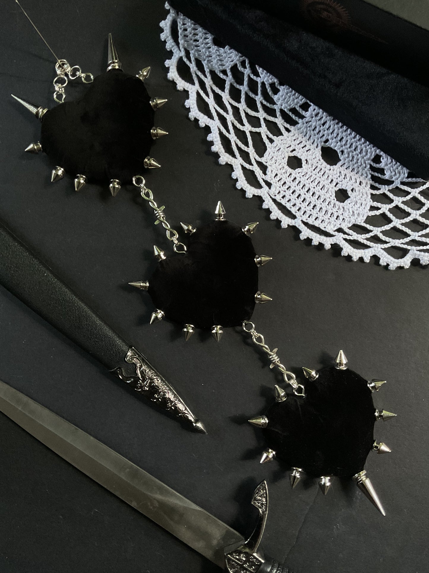 Heart + Chains — Large Velvet Wall Hanging