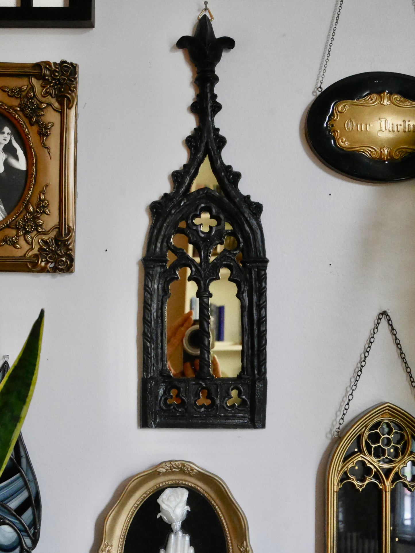*New Improved Design* Gothic Spires - Black and Gold Acrylic Mirror