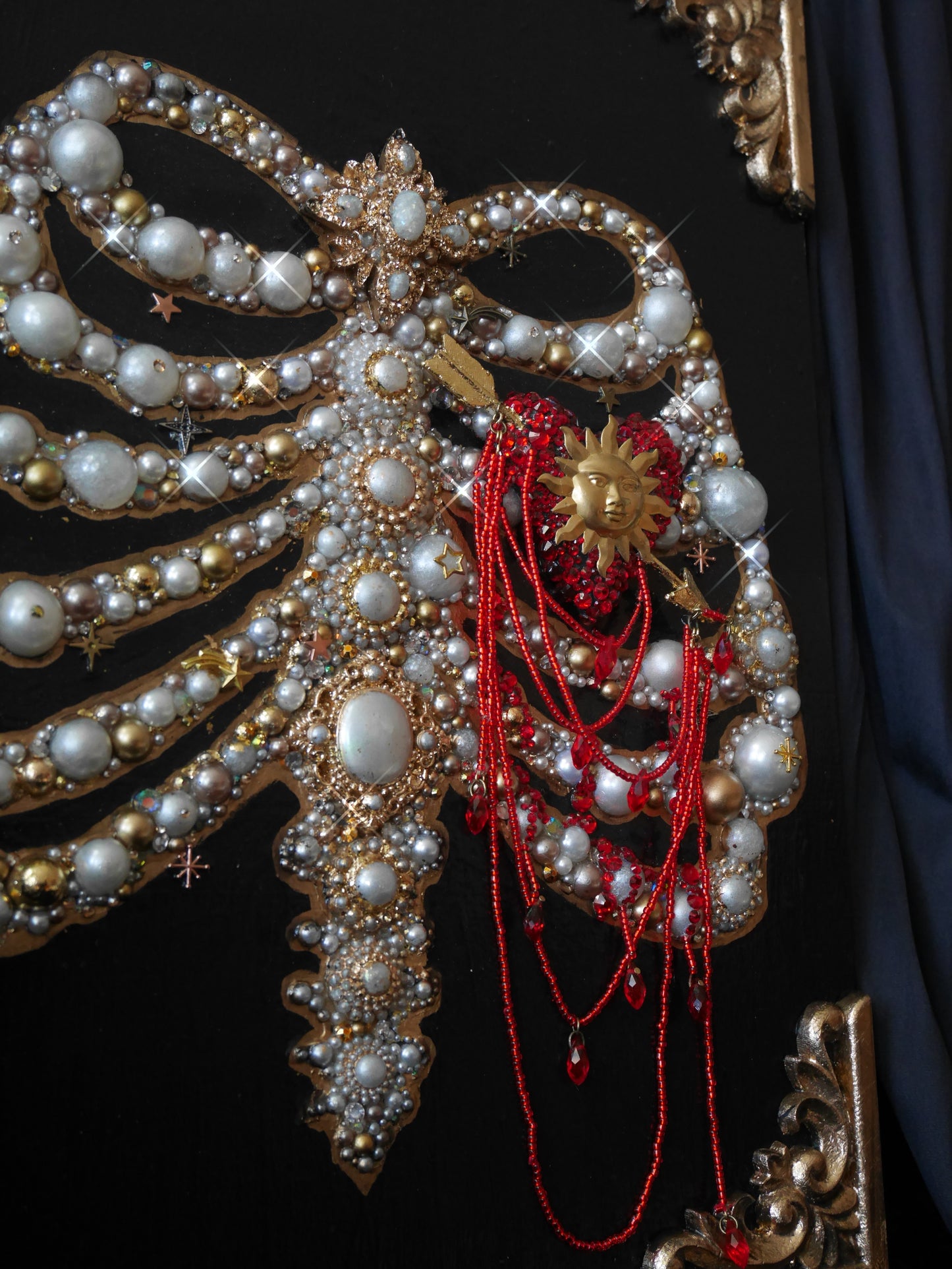 Reliquary – Jewelled Ribcage Sculpture – Anatomy Collection