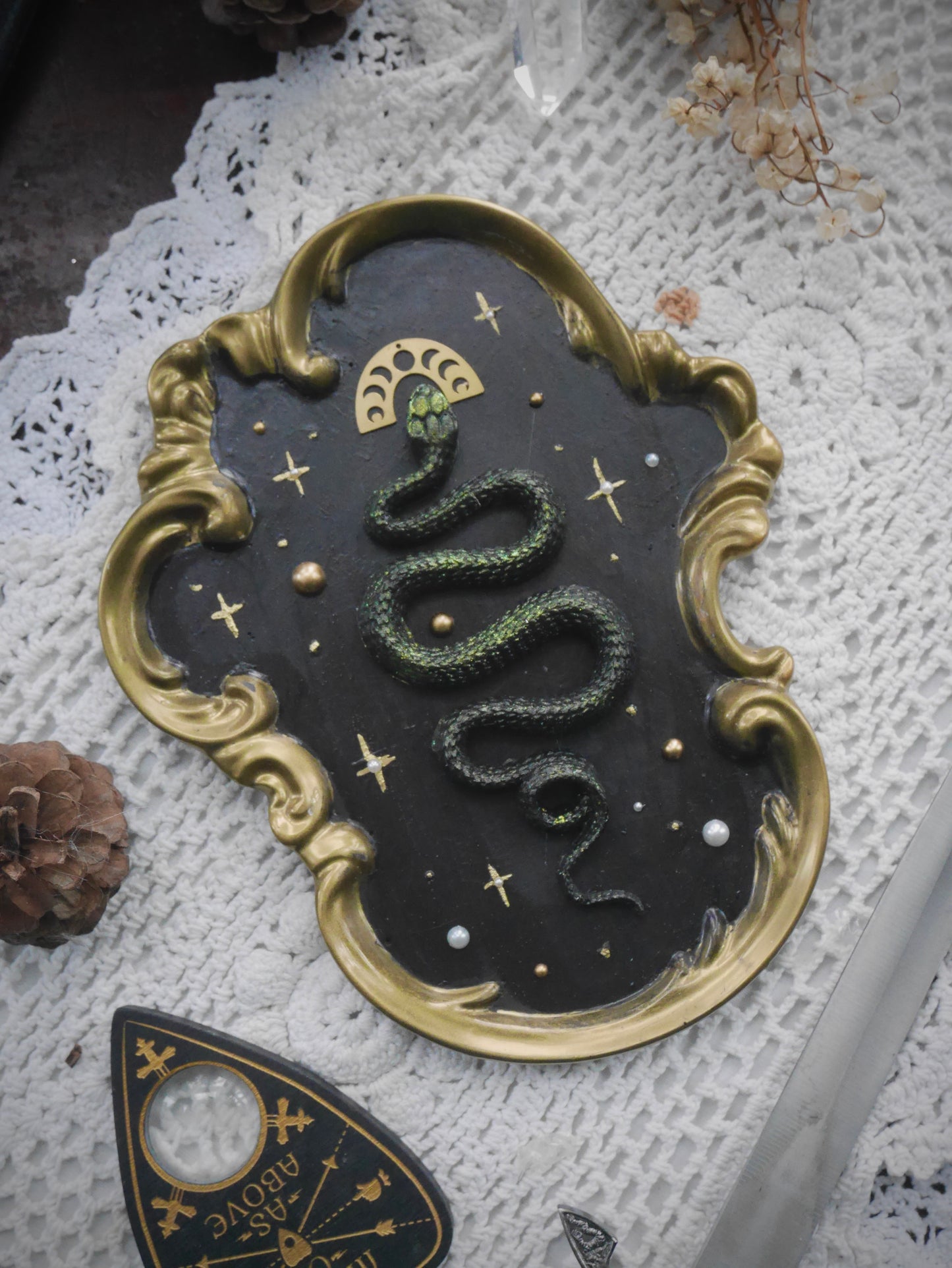 Nox – Serpent Wall Plaque Dark Opal