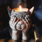 Gargoyle Candleholders – Black, Orange and White