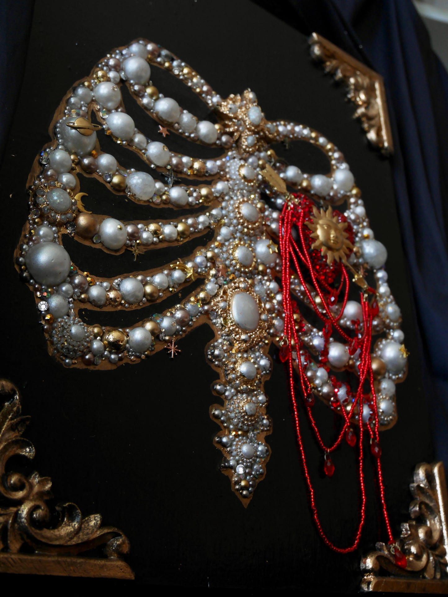 Reliquary – Jewelled Ribcage Sculpture – Anatomy Collection