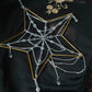 Glass Beaded Spiderweb Sun Catcher - Star