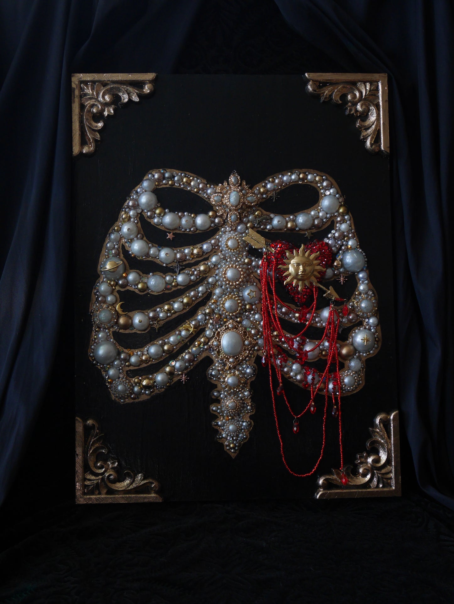 Reliquary – Jewelled Ribcage Sculpture – Anatomy Collection