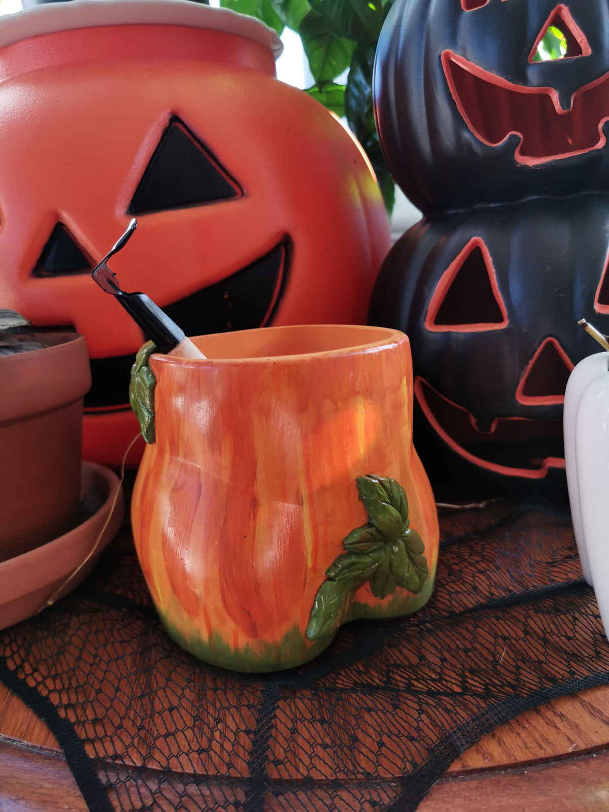 Pumpkin Bum Jack-O-Lantern Vase