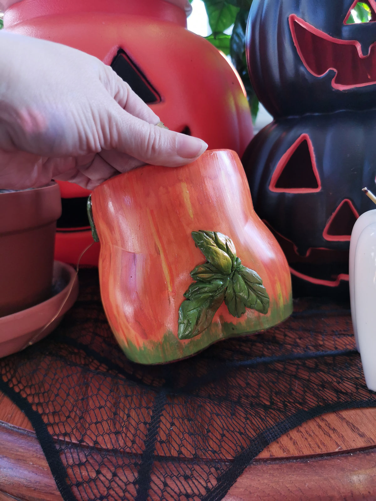 Pumpkin Bum Jack-O-Lantern Vase