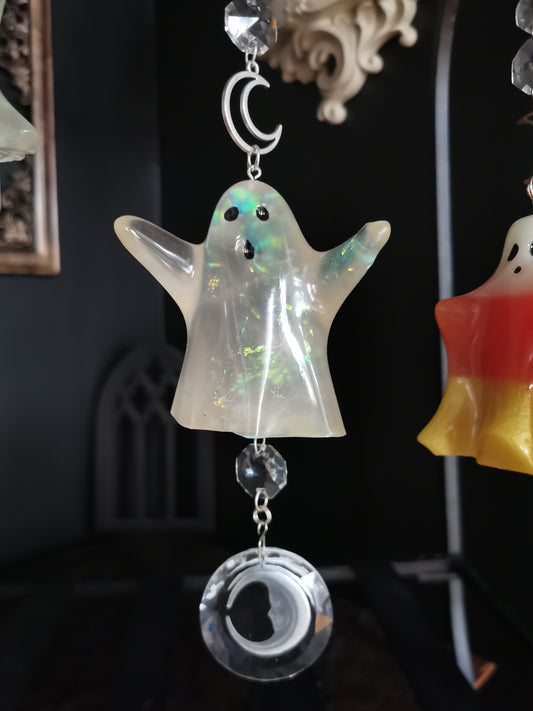 Iridescent Ghost & Moon Sun Catcher