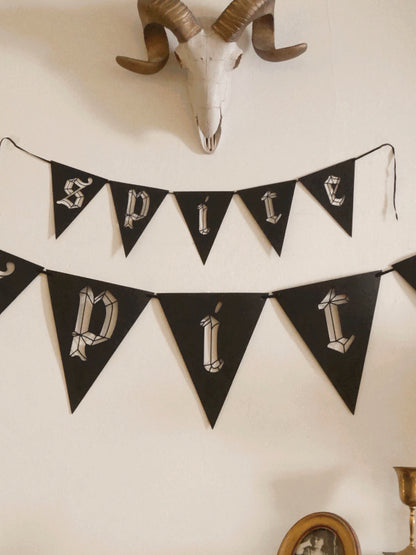 Spite - Paper Pennant Letter Banner