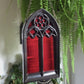 Gothic Arches Mirror - Red Mirror on Chain MADE-TO-ORDER