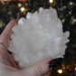 White Opalescent Crystal Cluster Trio Trinket Set