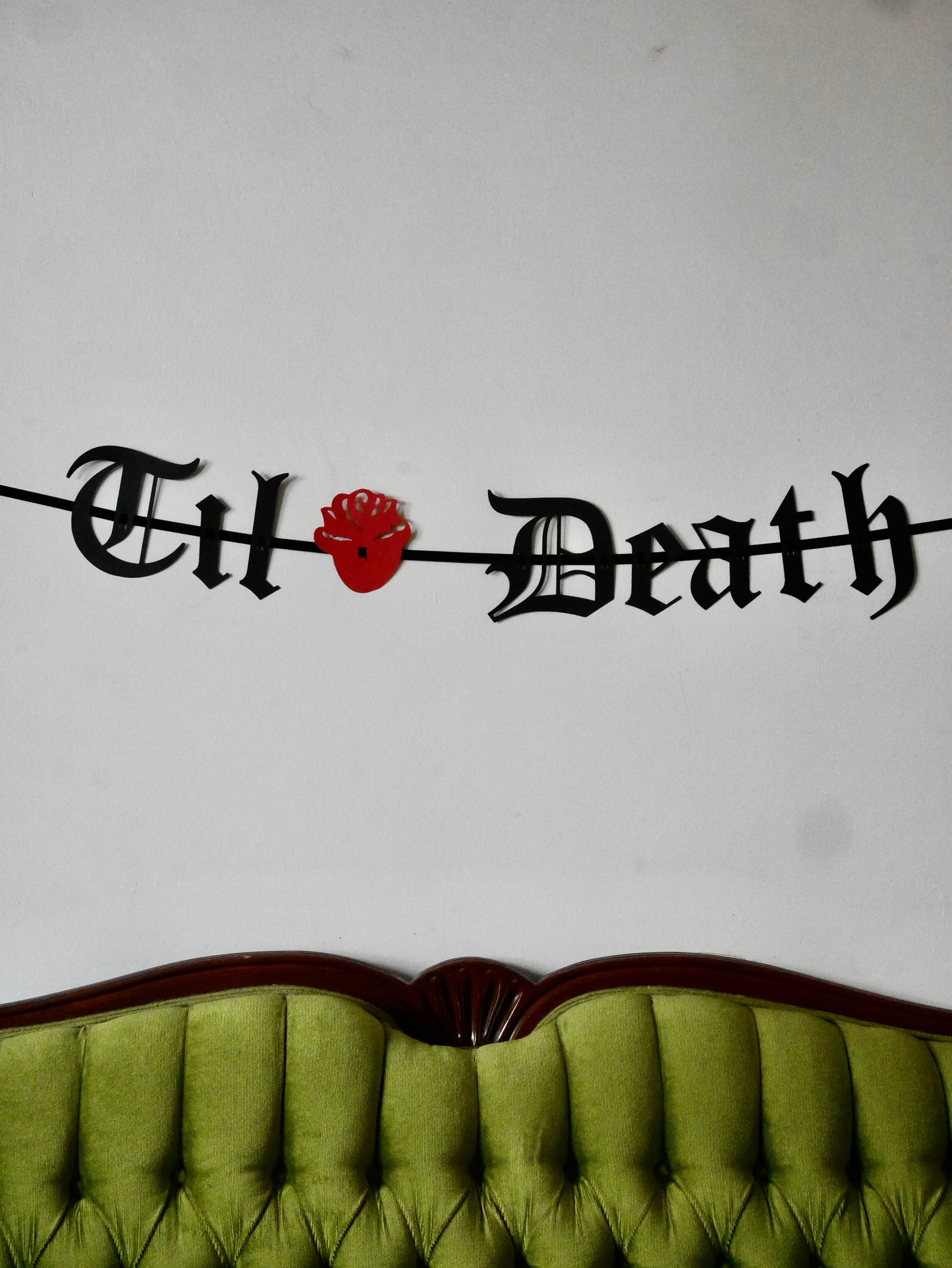 Til Death - Small Paper Letter Banner