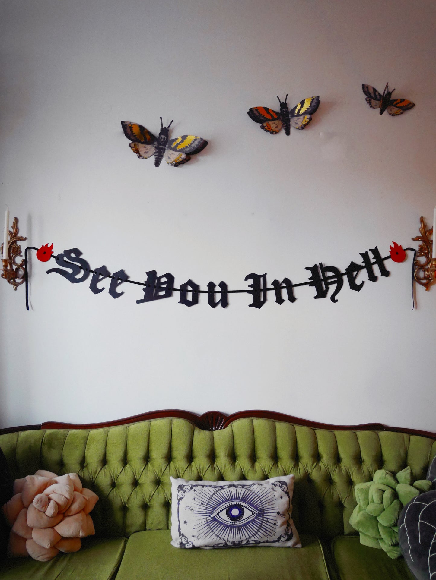 See You In Hell - Paper Letter Banner
