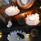 White Opalescent Crystal Cluster Trio Trinket Set